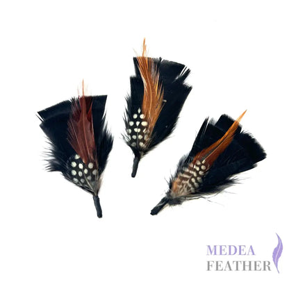 Small Black Country Style Feather Hat Mount