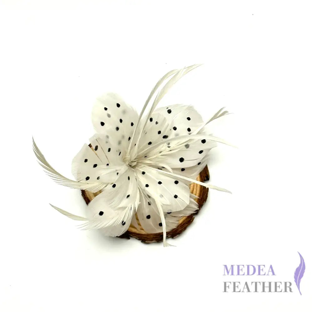 Small Polka Dot Design Goose Feather Flower Custom - Please add text below