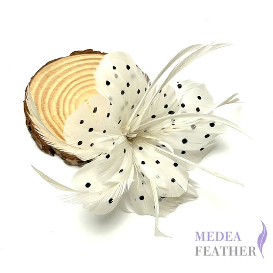 Small Polka Dot Design Goose Feather Flower Custom - Please add text below