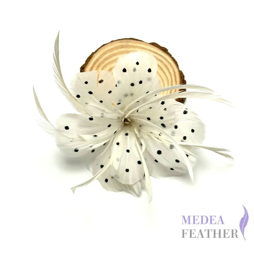 Small Polka Dot Design Goose Feather Flower Custom - Please add text below