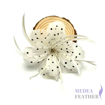 Small Polka Dot Design Goose Feather Flower Custom - Please add text below