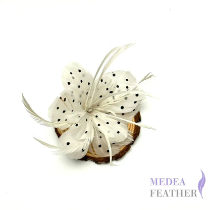 Small Polka Dot Design Goose Feather Flower Custom - Please add text below