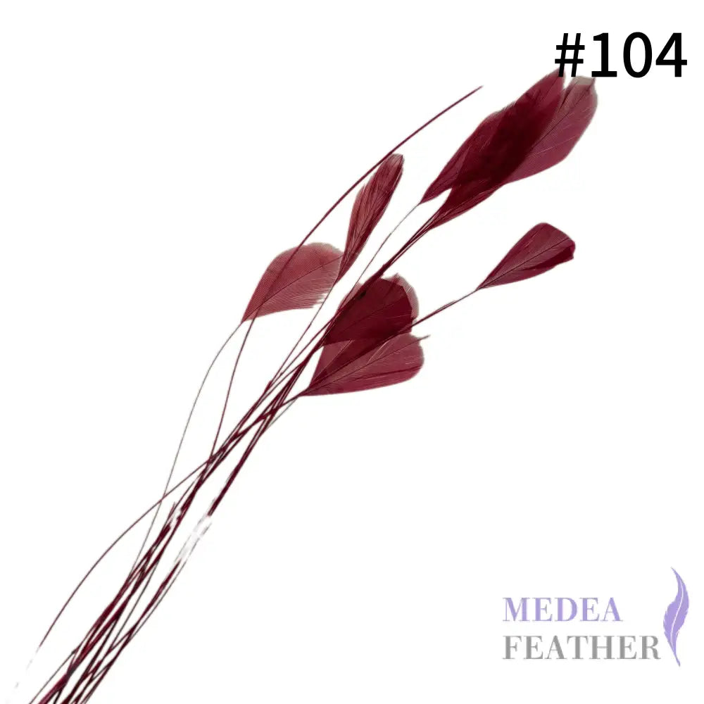 Small Round Tips Coque Feather-Pack of 10 SFROOSTER08 - #104 red plum