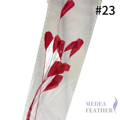 Small Round Tips Coque Feather-Pack of 10 SFROOSTER08 - #23 tango red