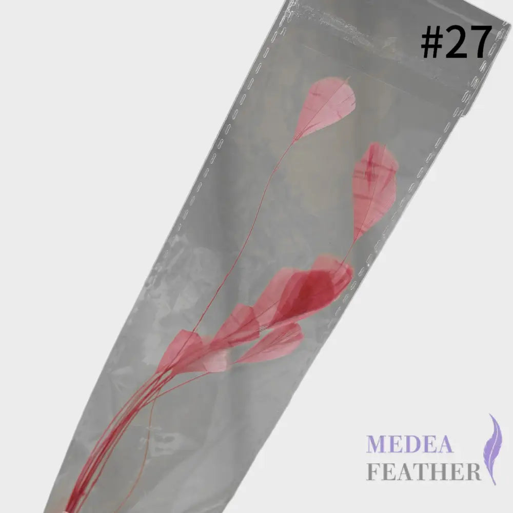 Small Round Tips Coque Feather-Pack of 10 SFROOSTER08 - #27 coral pink
