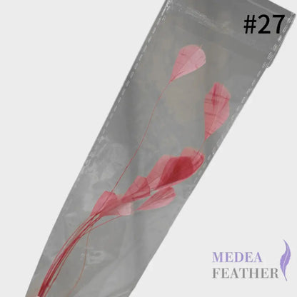 Small Round Tips Coque Feather-Pack of 10 SFROOSTER08 - #27 coral pink