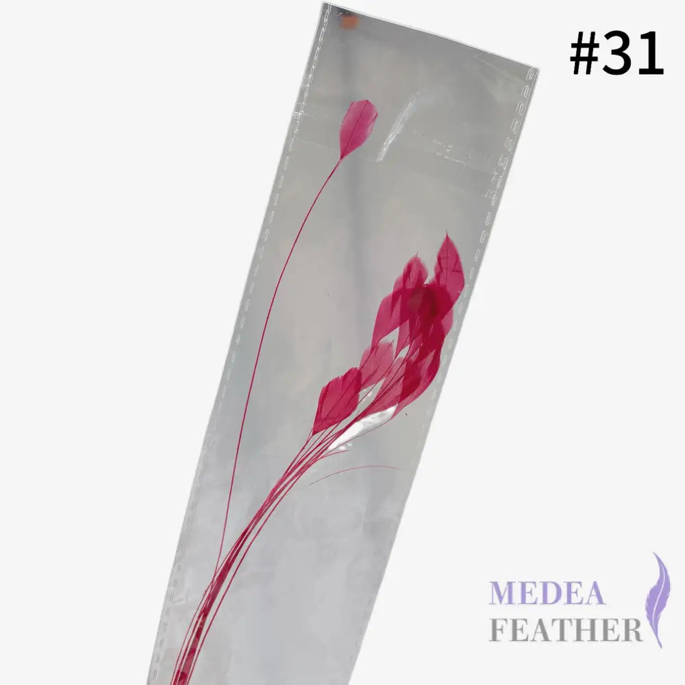 Small Round Tips Coque Feather-Pack of 10 SFROOSTER08 - #31 rose red