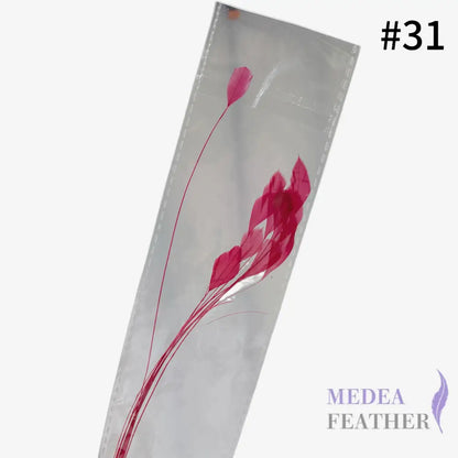 Small Round Tips Coque Feather-Pack of 10 SFROOSTER08 - #31 rose red