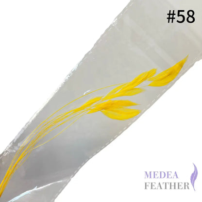 Small Round Tips Coque Feather-Pack of 10 SFROOSTER08 - #58 yellow