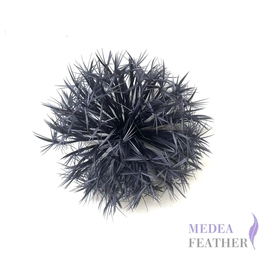 ’Snowflake’ / Goose Biot Feather Flower Mount #65 navy