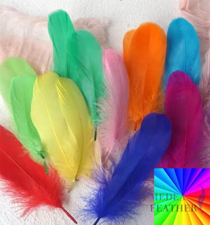 50 Pieces Natural Soft Goose Feather For DIY Handmade 1 pack (50 pieces/colour) / Custom - Please add text below