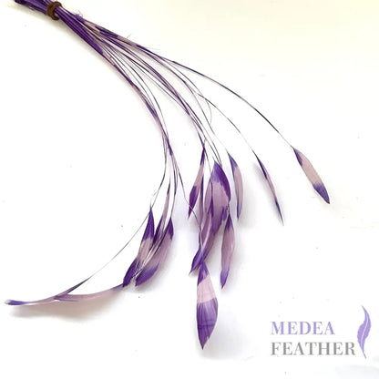 Special Two Tone Dyed Teardrop Coque Feather Purple 1