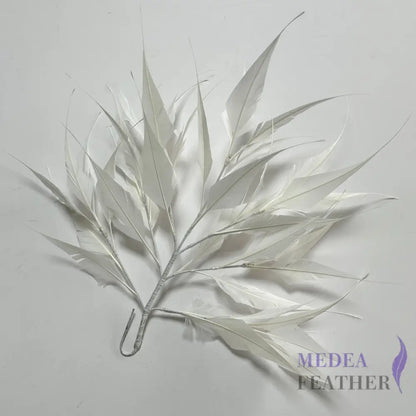 Spiky Arrow Goose Feather Tree Mount #02 white