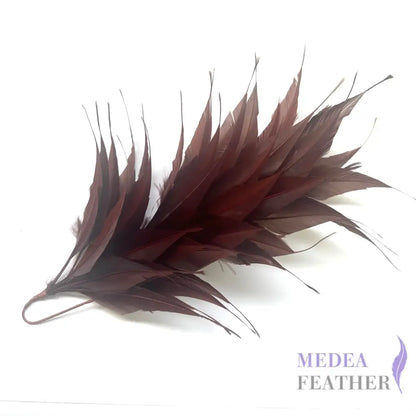 Spiky Arrow Goose Feather Wired Hat Mount DS25050I - #06brunette