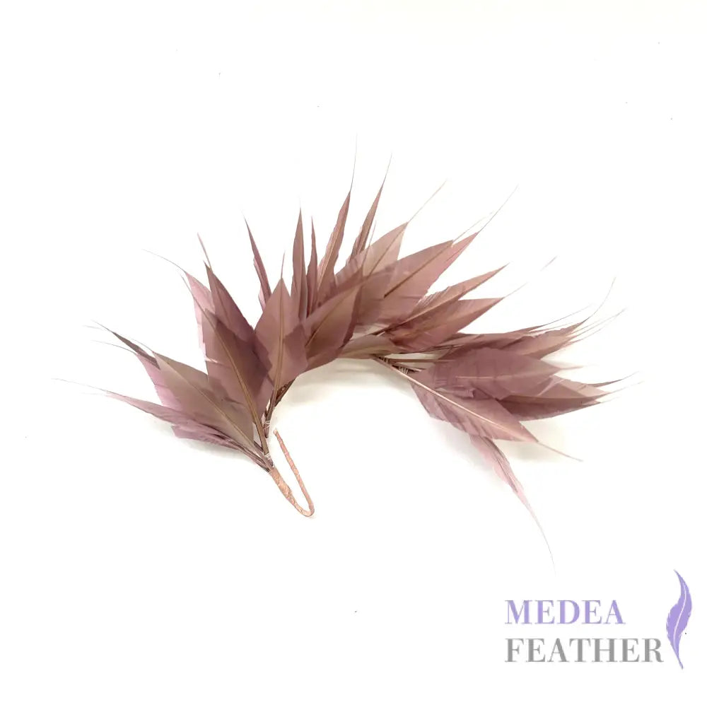 Spiky Arrow Goose Feather Wired Hat Mount DS25050I #09 Woodrose