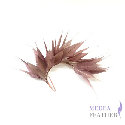 Spiky Arrow Goose Feather Wired Hat Mount DS25050I #09 Woodrose