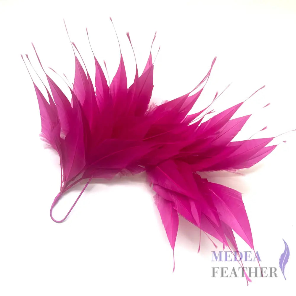 Spiky Arrow Goose Feather Wired Hat Mount DS25050I - #19festival fuchsia