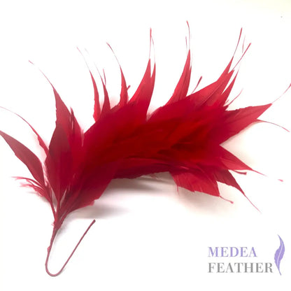 Spiky Arrow Goose Feather Wired Hat Mount DS25050I - #23tango red