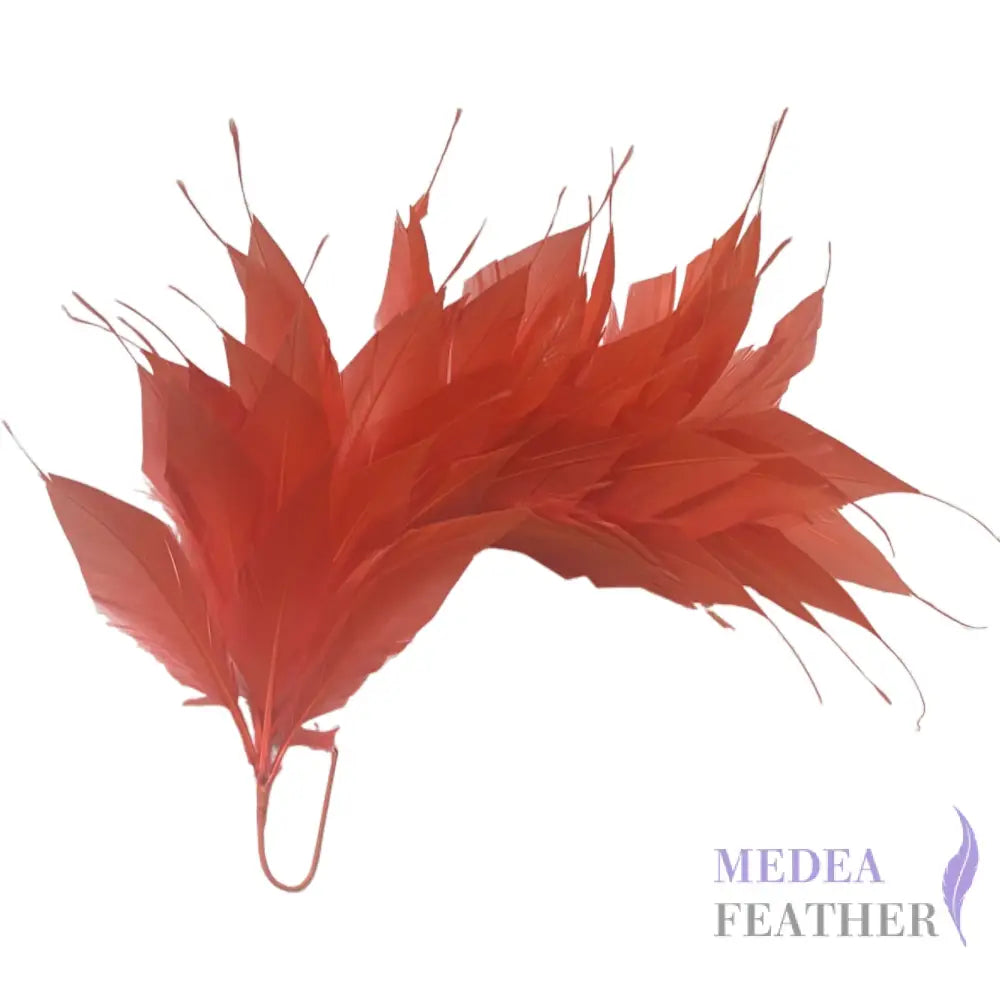 Spiky Arrow Goose Feather Wired Hat Mount DS25050I - #30obstinate orange