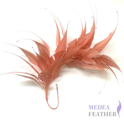 Spiky Arrow Goose Feather Wired Hat Mount #45 rose cloud
