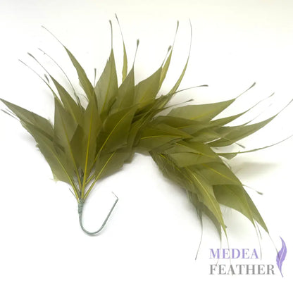 Spiky Arrow Goose Feather Wired Hat Mount DS25050I - #68calliste green