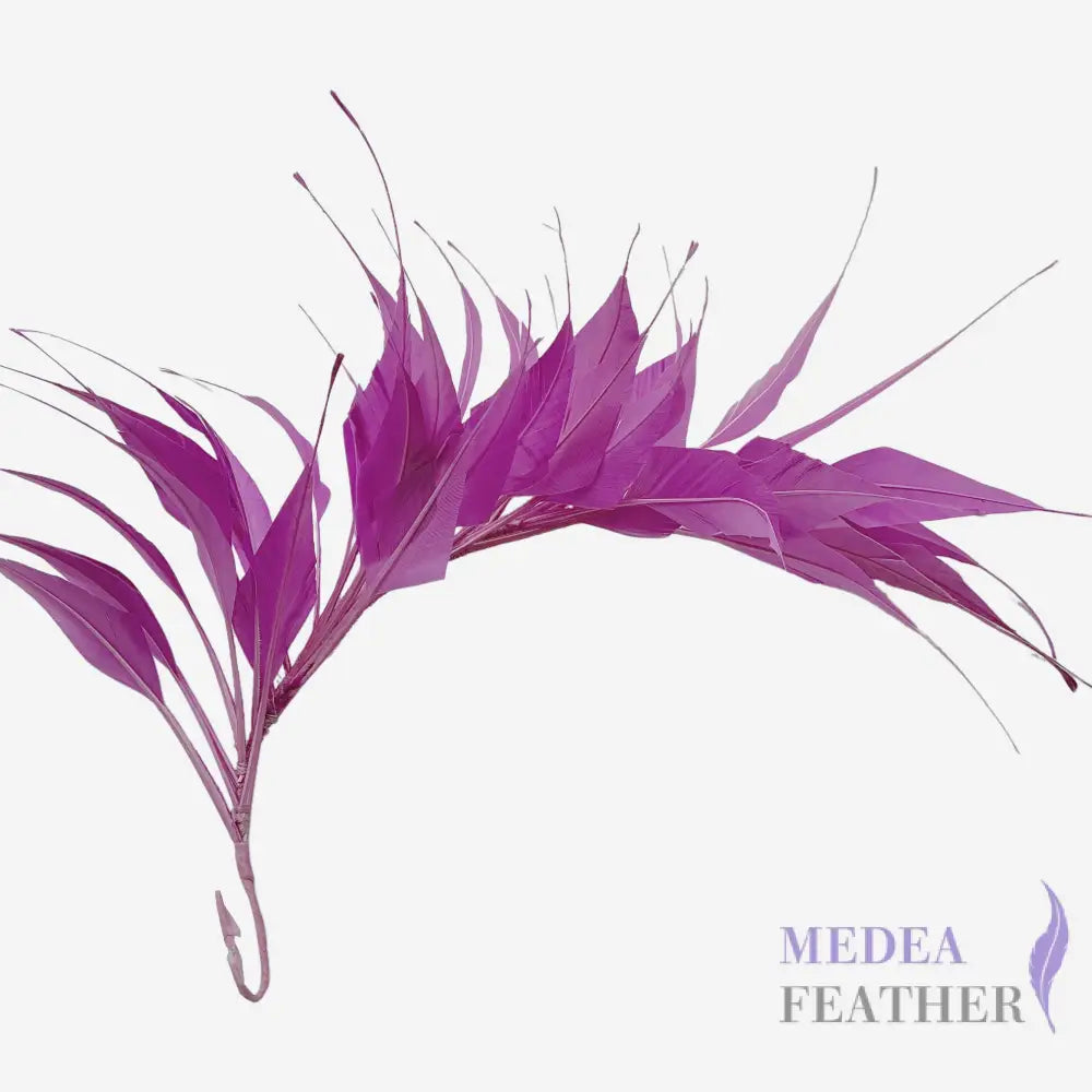 Spiky Arrow Goose Feather Wired Hat Mount - DS25050I - #95violet