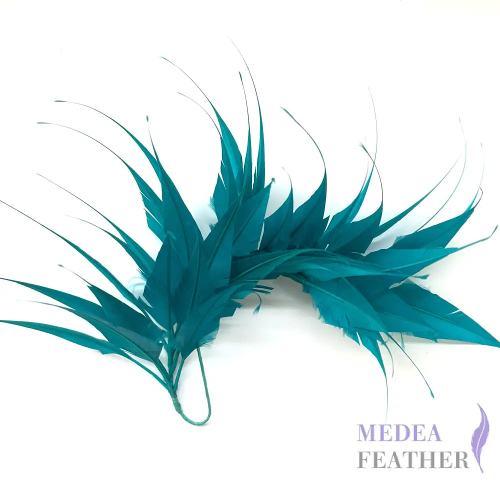 Spiky Arrow Goose Feather Wired Hat Mount #99 peacock