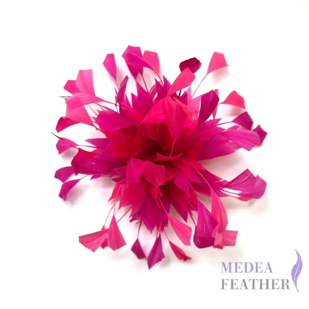 Spiky Centre Goose Feather Flower Mount DS250608 - #101 fandango pink & #20 barbie pink mixed