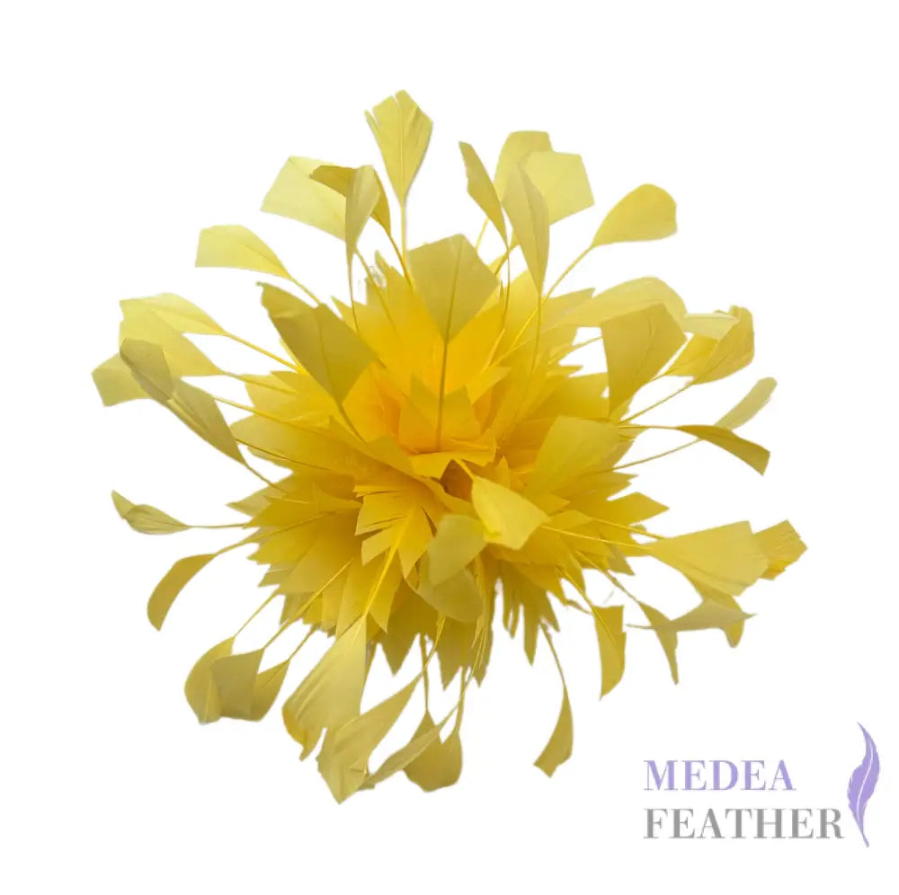 Spiky Centre Goose Feather Flower Mount DS250608 - #58 yellow