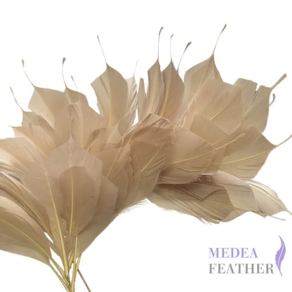 Spiky Goose Feather Wired Hat Mount DS25050D - #05 beige