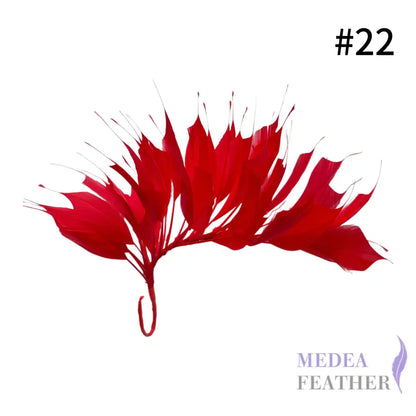 Spiky Goose Feather Wired Hat Mount DS25050D - #22 red