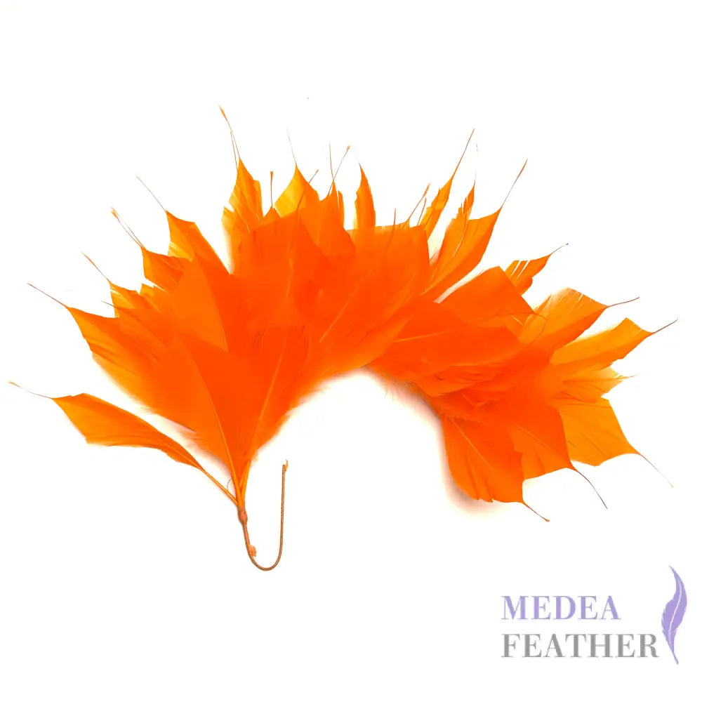 Spiky Goose Feather Wired Hat Mount #24 carrot