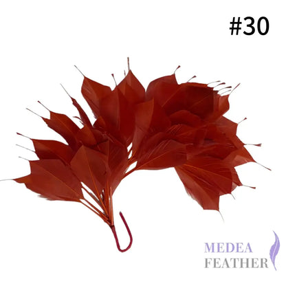 Spiky Goose Feather Wired Hat Mount DS25050D - #30 Obstinate Orange