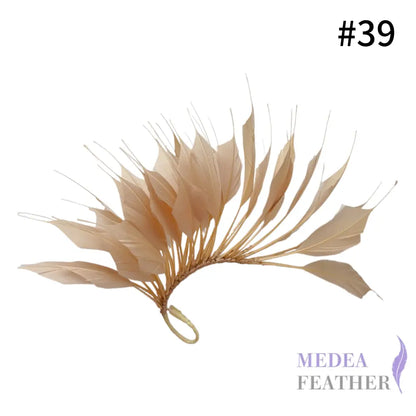 Spiky Goose Feather Wired Hat Mount DS25050D - #39 indian khaki