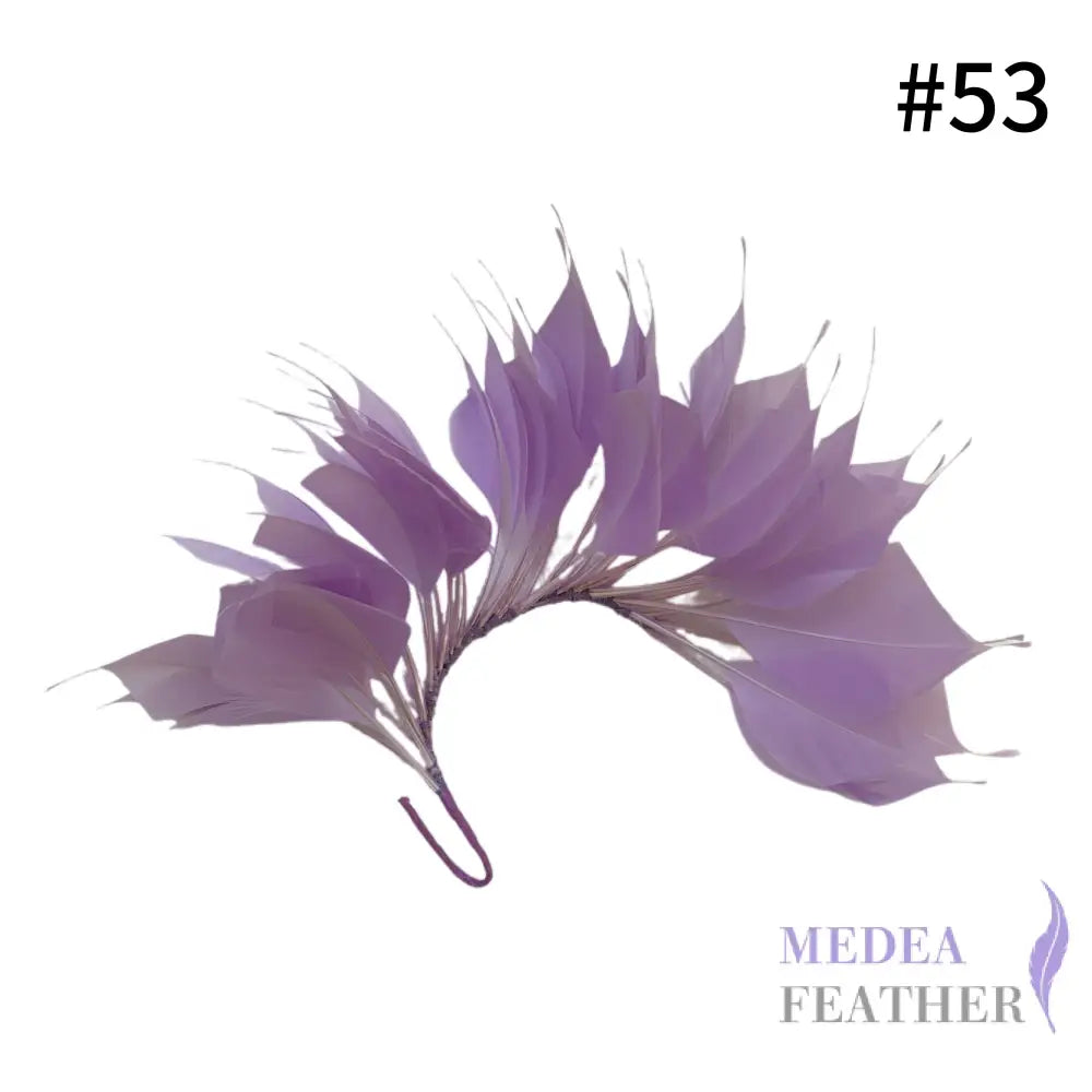 Spiky Goose Feather Wired Hat Mount DS25050D - #53 lilac