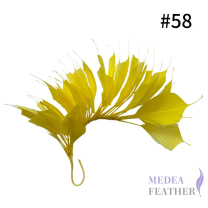Spiky Goose Feather Wired Hat Mount DS25050D - #58 yellow