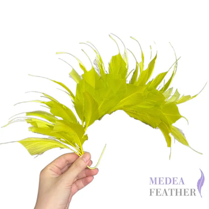 Spiky Goose Feather Wired Hat Mount #59 wild green
