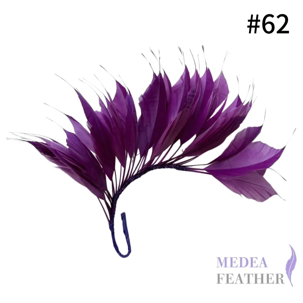Spiky Goose Feather Wired Hat Mount DS25050D - #62 amethyst