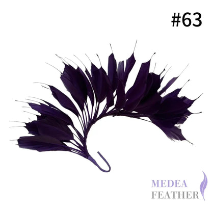 Spiky Goose Feather Wired Hat Mount DS25050D - #63 purple