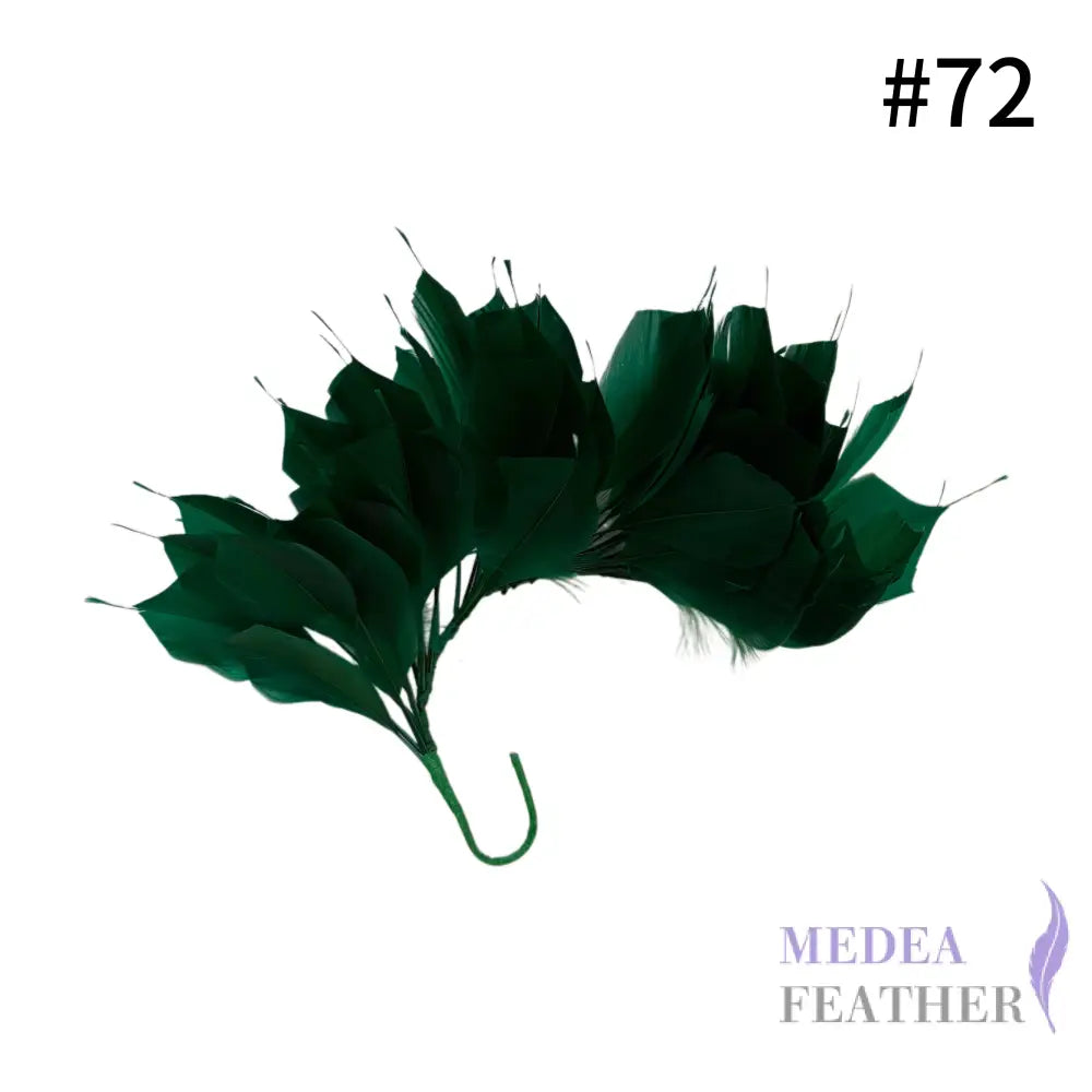 Spiky Goose Feather Wired Hat Mount DS25050D - #72 green