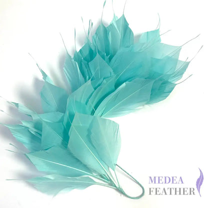 Spiky Goose Feather Wired Hat Mount DS25050D #76 Aqua