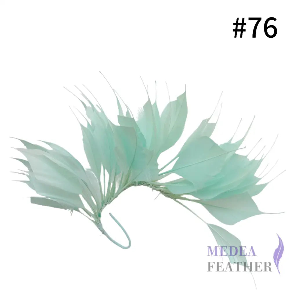 Spiky Goose Feather Wired Hat Mount DS25050D - #76 Aqua