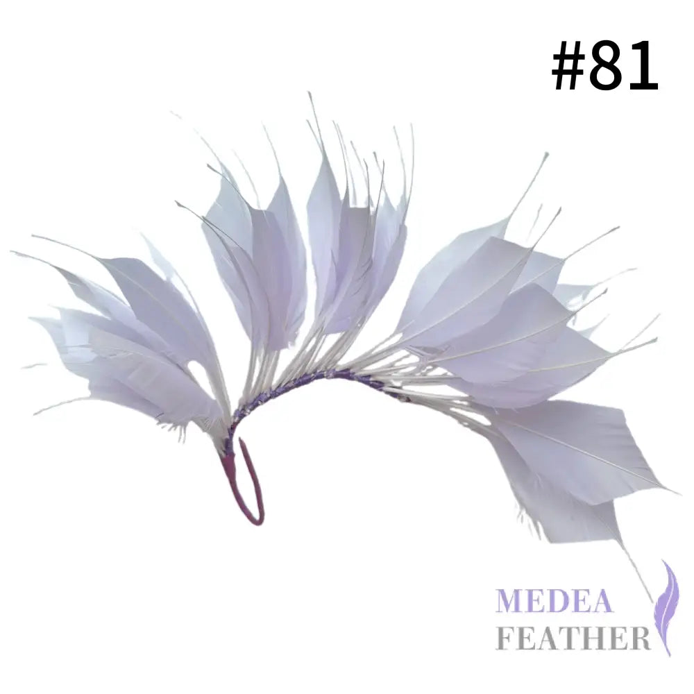 Spiky Goose Feather Wired Hat Mount DS25050D - #81 baby purple