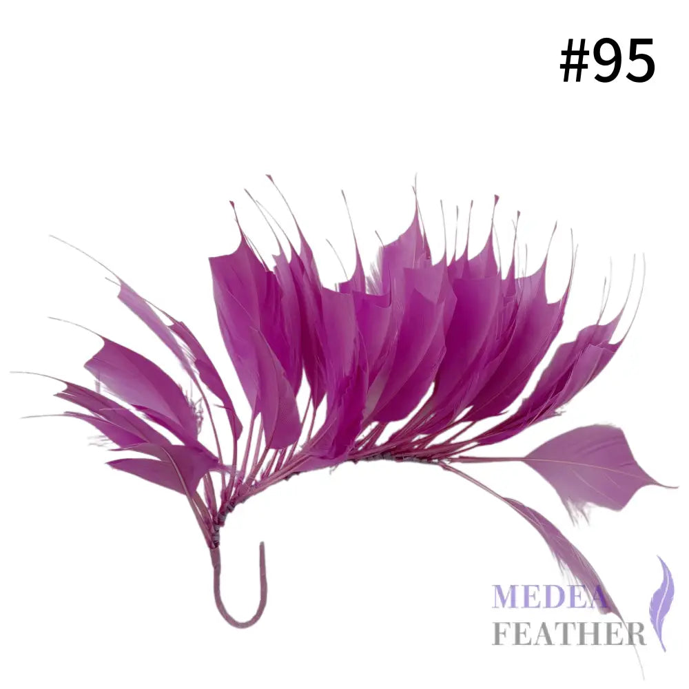 Spiky Goose Feather Wired Hat Mount DS25050D - #95 violet