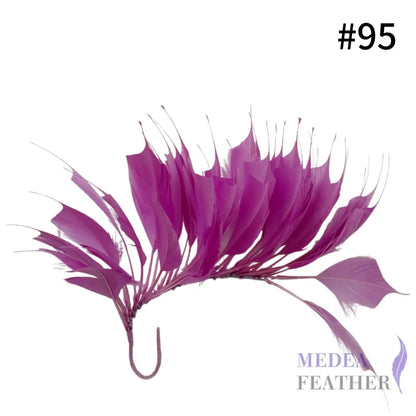 Spiky Goose Feather Wired Hat Mount DS25050D - #95 violet