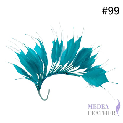 Spiky Goose Feather Wired Hat Mount DS25050D - #99 peacock
