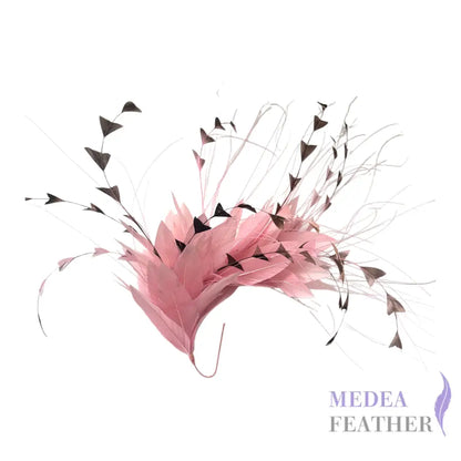 ’Starry’/ Handmade Gradient Design Feather Flower Mount #47 baby pink