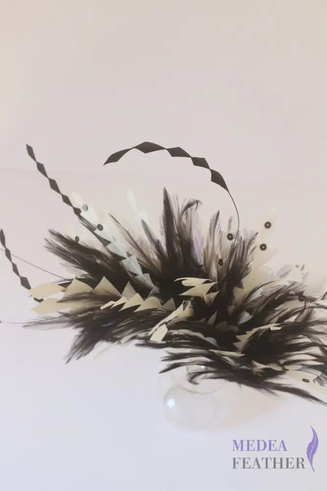 Stripped Goose Feather Mount Millinery Feather Hat Trim Fascinators Feather Flower