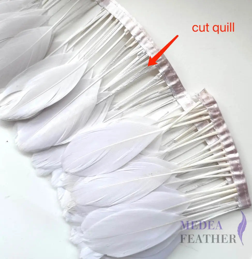 Stripped Goose Feather Trim