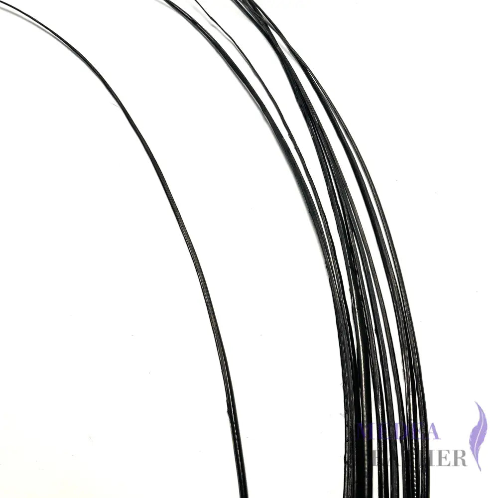 Stripped Ostrich Quill Feather Black / 1 piece ready-to-ship